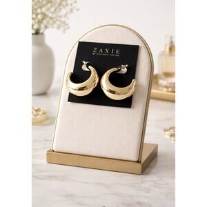 Zaxie By Stepfanie Taylor Gold Hoop Earrings New